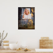 Wald-Mason-Glas-Feier-des-Lebens-Willkommensschild Poster (Küche)