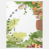 Wald-Meilenstein-Decke Fleecedecke (Vorderseite)