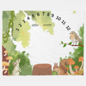 Wald-Meilenstein-Decke Fleecedecke (Vorderseite (Horizontal))