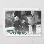 Wald | Merry Everything Foto Feiertagskarte (Vorderseite)