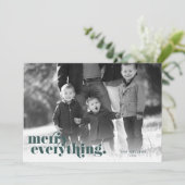 Wald | Merry Everything Foto Feiertagskarte (Stehend Vorderseite)