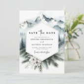 Wald-Minimal-Hochzeit Save The Date (Stehend Vorderseite)