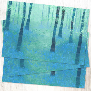 Wald mit Bluebell-Blume Geschenkpapier Set