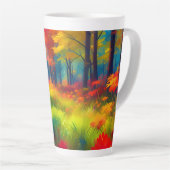 Wald mit farbenfrohen Bäumen und Blumen Milchtasse (Rechte Ecke)