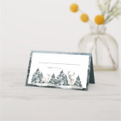 Wald mit Hirsche-Platzkarte Platzkarte (Vorderseite)