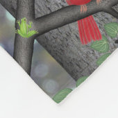 Wald mit Vögeln und Eichhörnchen Fleecedecke (Ecke)