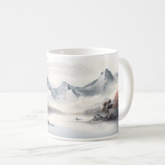 Wald, Montain, Fluss Kaffeetasse (VorderseiteRechts)