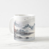 Wald, Montain, Fluss Kaffeetasse (Vorderseite Links)
