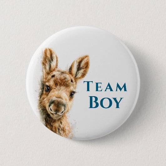 Wald-Moose-Team-Junge-Baby-Party Button (Vorderseite)