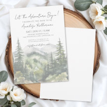 Wald Mountain Woodland Adventure Baby Dusche