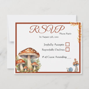 Wald-Mushroom-Gender-Neutral-Baby-Dusche RSVP Karte