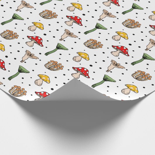 Wald Mushroom Muster Papier Umschlag Papier Geschenkpapier (Ecke)