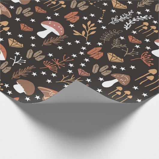 Wald Mushrooms Wrapper Geschenkpapier (Ecke)