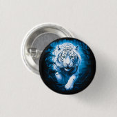 Wald Mystiker Wild Weißer Tiger Button (Vorne & Hinten)