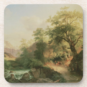 Wald nahe Wien, 1852 (Öl auf Leinwand) Untersetzer