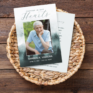 Wald-Natur-Bestattungs-Gedenk-Gebets-Fotokarte Visitenkarte