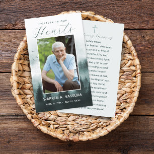 Wald-Natur-Bestattungs-Gedenk-Gebets-Fotokarte Visitenkarte