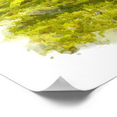 Wald Natur Landschaft - Wasserfarben Poster (Ecke)