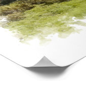 Wald Natur Landschaft - Wasserfarben Poster (Ecke)
