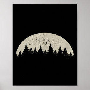Wald Natur Outdoor Retro Umweltschutz Poster