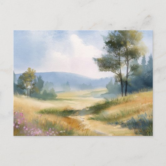 Wald Naturszene Postkarte (Vorderseite)