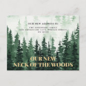 Wald neuer Neck des Waldes neue Adresse Postkarte (Vorderseite)