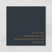 Wald Night Barwl & Luna Moth Quadratische Visitenkarte (Rückseite)