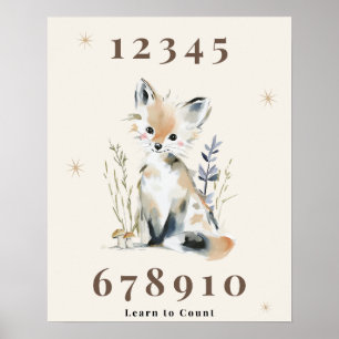 Wald Nummer Kinderstube Druck Poster