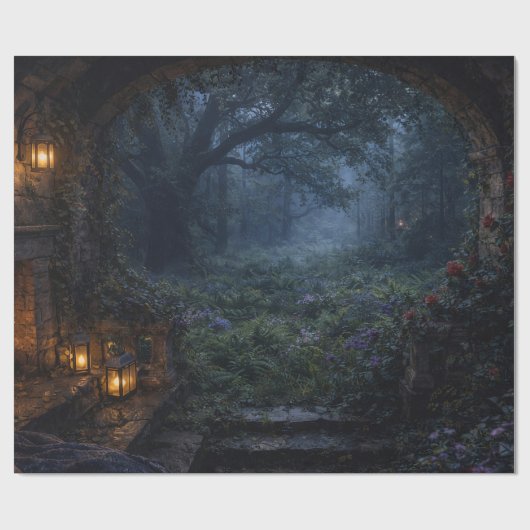 Wald-Patio-Geschenkpapier Geschenkpapier (Flach)