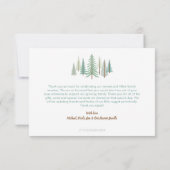 Wald Personalisiert Stationery Dankeskarte (Rückseite)