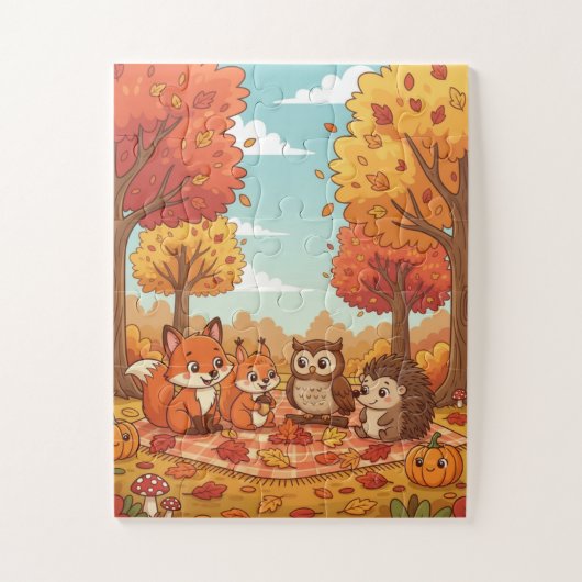 Wald-Picknick-Kinderpuzzle Puzzle (Vertikal)