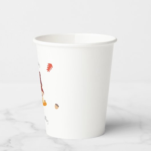 Wald Pilz - Erster Geburtstag Pappbecher (Links)