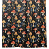 Wald-Pilz und Fern Duschvorhang (Vorderseite)