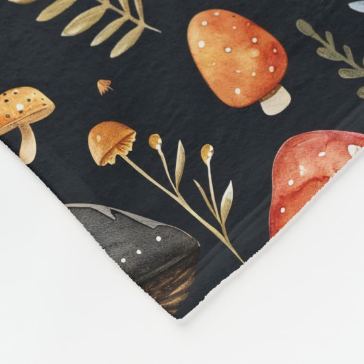 Wald-Pilz und Fern Fleecedecke (Ecke)