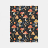 Wald-Pilz und Fern Fleecedecke (Vorderseite)