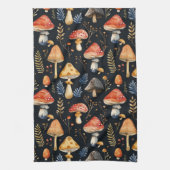 Wald-Pilz und Fern Geschirrtuch (Vertikal)