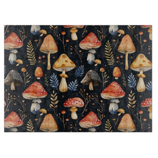 Wald-Pilz und Fern Schneidebrett (Vorderseite)