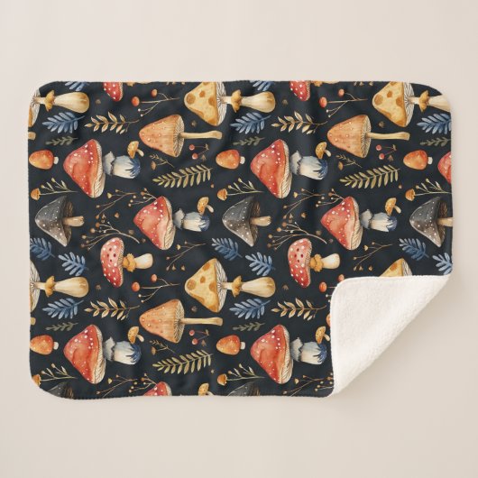 Wald-Pilz und Fern Sherpadecke (Vorderseite (Horizontal))