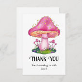 Wald-Pilzdusche Dankeskarte (Vorne/Hinten)