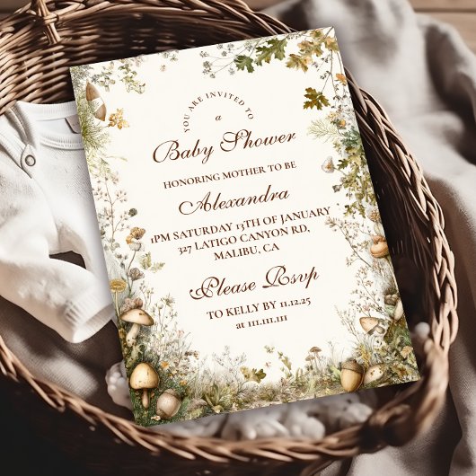 Wald-Pilzdusche Einladung