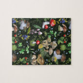Wald Pilze Grüne Pflanze Waldbeeren Puzzle (Horizontal)