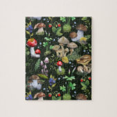 Wald Pilze Grüne Pflanze Waldbeeren Puzzle (Vertikal)