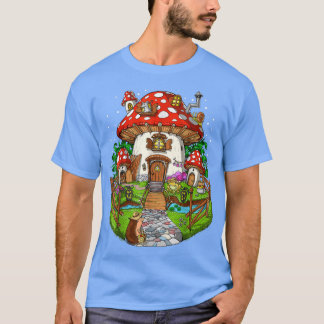 Wald Pilze House Fantasy Fungi Naturei Hippie T-Shirt