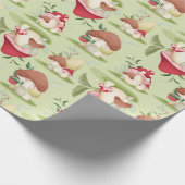 Wald Pilze Kids Weihnachten Geschenkpapier (Ecke)