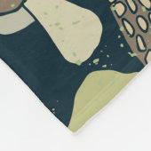 Wald Pilze Muster rustikal Fleecedecke (Ecke)