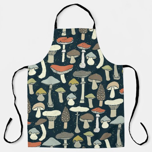 Wald Pilze Muster rustikal Schürze (Vorderseite)
