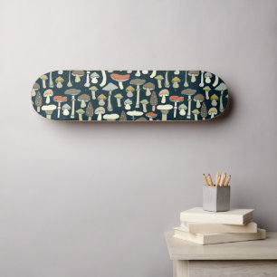 Wald Pilze Muster rustikal Skateboard