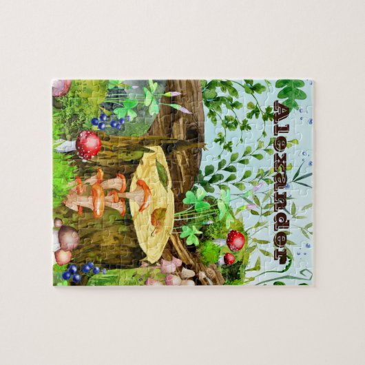Wald-Pilze-Pflanze Name Puzzle (Horizontal)
