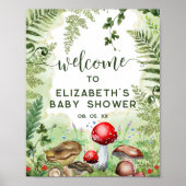 Wald Pilze Pilze Ferns Script Willkommen Poster (Vorne)