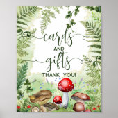 Wald Pilze Pilze Ferns Skriptkarten Geschenke Poster (Vorne)